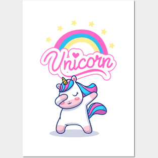 Unicorn With Stars Posters and Art